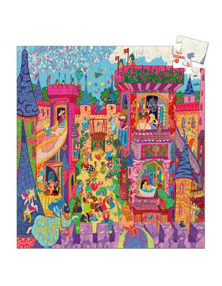 Puzzle Château féérique - DJECO - 54 pièces - Paysage et nature - Pour  enfant de 5 ans et plus - Pour fille