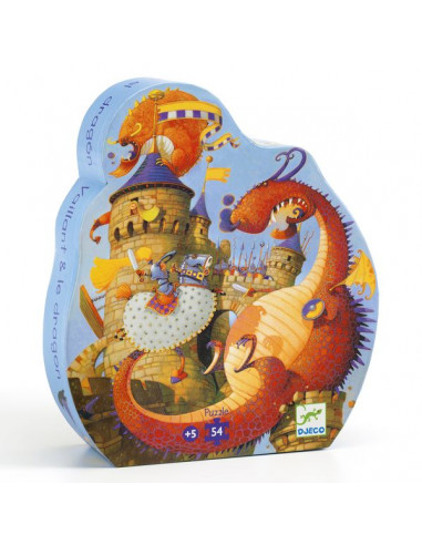 Puzzle Vaillant et les dragons - Djeco