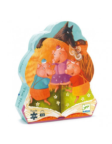 Puzzle les 3 petits cochons - Djeco