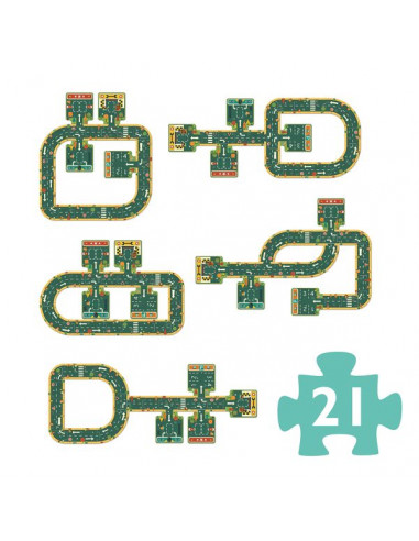 Puzzle routes Pop to play - Djeco Puzzle routes Pop to play - Djeco