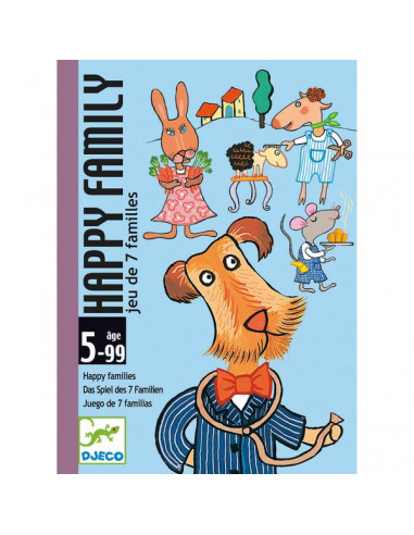 Jeu de 7 familles Happy family - Djeco Jeu de 7 familles Happy family - Djeco