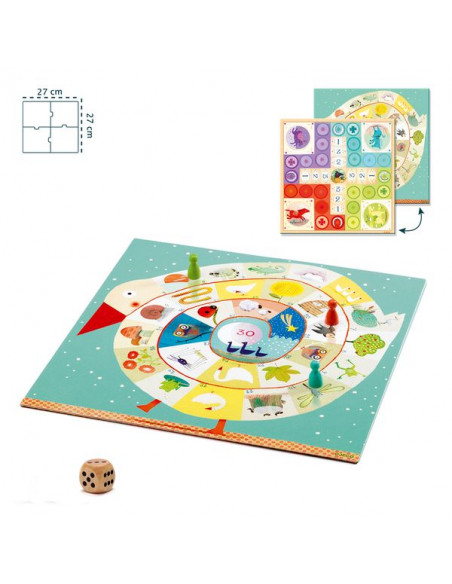 Coffret 4 jeux Ludo Wood - Djeco - Un jeu Djeco - BCD Jeux