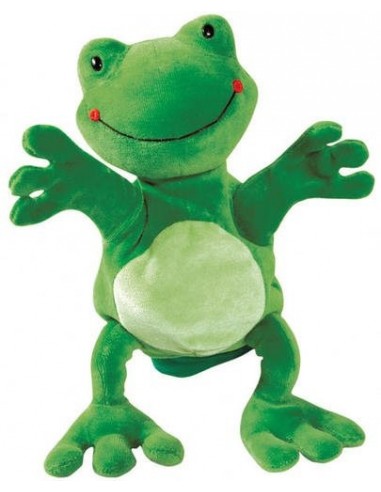 Peluche gant marionnette grenouille