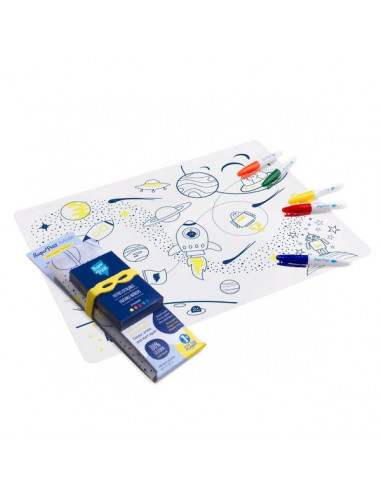 Set à colorier silicone Espace -...