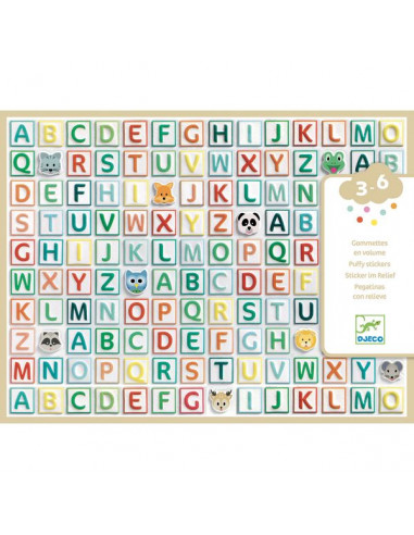 Gommettes en volume alphabet - Djeco