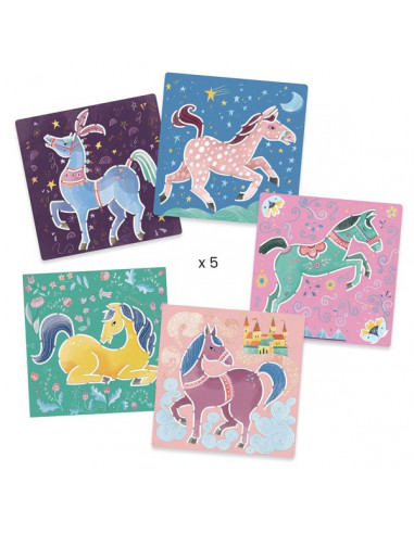 Pochoirs chevaux - Djeco Pochoirs chevaux - Djeco