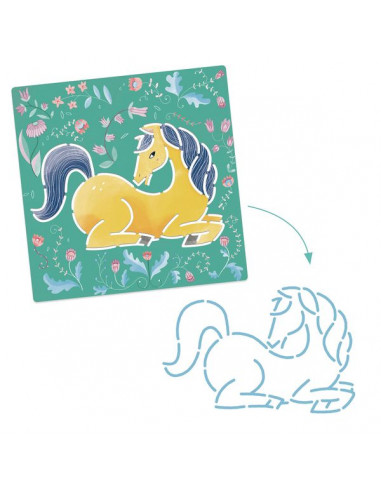 Pochoirs chevaux - Djeco Pochoirs chevaux - Djeco