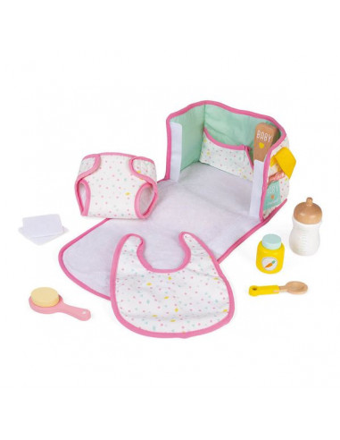 Accessoire Poupee avec Sac à Langer 5 Pièces Accessoire Poupon Comprenant  Porte bebe Poupee, Un biberon, Une tétine, Un bavoir, Parfait pour les  enfants, Les tout-petits et les filles (Multicolore) : 