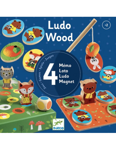 Coffret 4 jeux Ludo Wood - Djeco