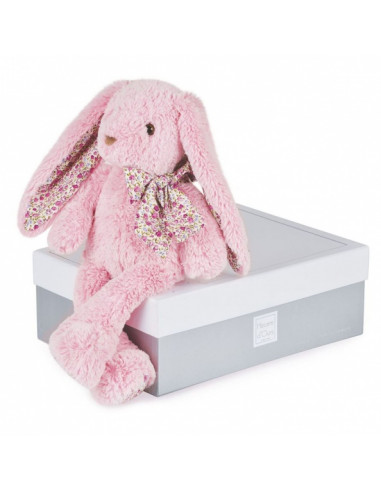 Peluche lapin rose 40 cm - Histoire...