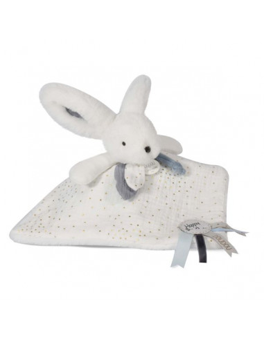 Doudou lapin happy glossy - Doudou et Compagnie