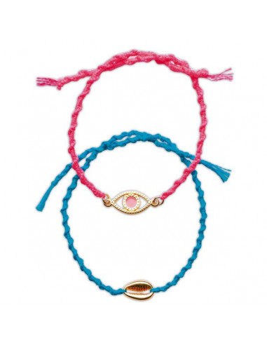 Bracelet tissu liberty bleu marine pendentif papillon bijou personnalisé  enfant fille - Un grand marché