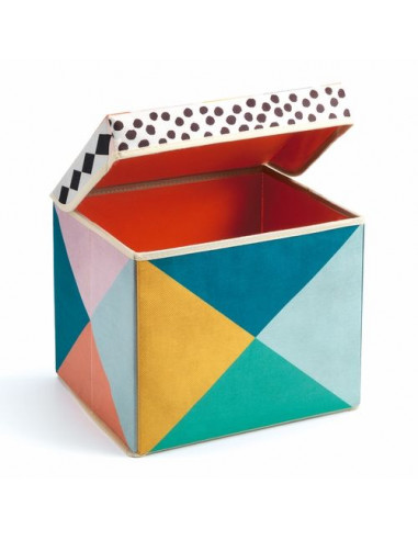 Coffre à jouets siège géométrie - Djeco Coffre à jouets siège géométrie - Djeco