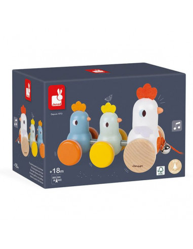 Poule et poussins à promener - Janod Poule et poussins à promener - Janod