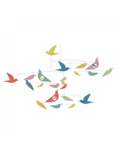 Mobile en papier oiseaux multicolores... Mobile en papier oiseaux multicolores...