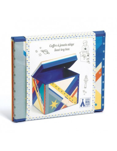 Coffre à jouets siège fusée - Djeco Coffre à jouets siège fusée - Djeco