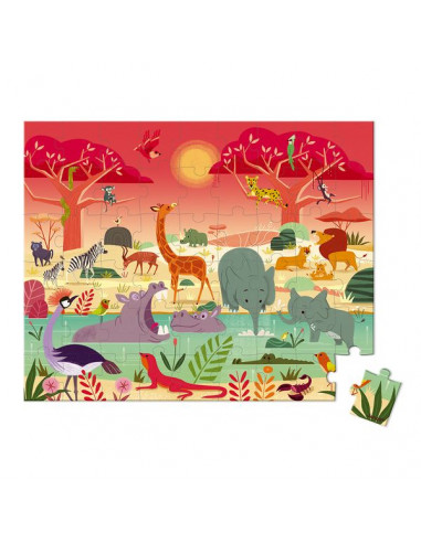 Puzzle réserve animalière 54 pièces -... Puzzle réserve animalière 54 pièces -...
