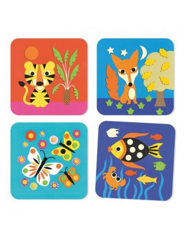 Collage de feutrine douce nature - Djeco Collage de feutrine douce nature - Djeco