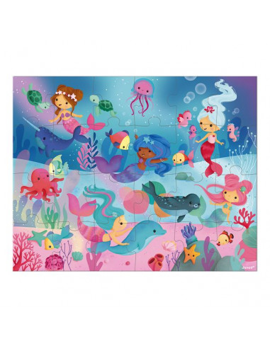 Puzzle sirènes 24 pièces - Janod Puzzle sirènes 24 pièces - Janod