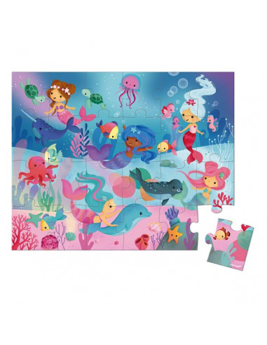 Puzzle sirènes 24 pièces - Janod Puzzle sirènes 24 pièces - Janod