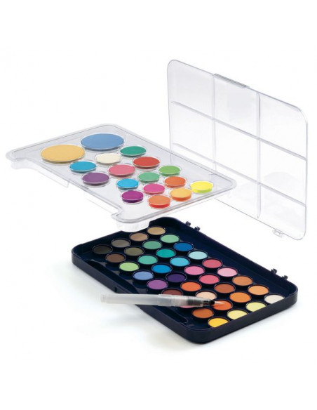 PALETTES DE PEINTURE - 8 encreurs et 1 nettoyeur - pop - DJECO