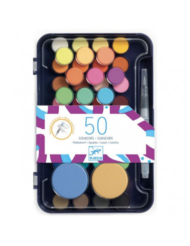 Palette d'artiste 50 gouaches - Djeco Palette d'artiste 50 gouaches - Djeco