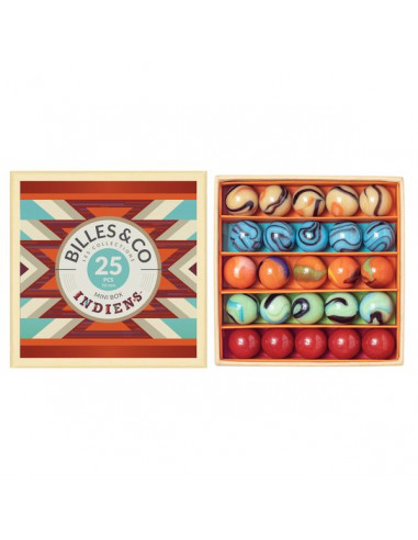 Coffret de 25 billes indiens - Billes...