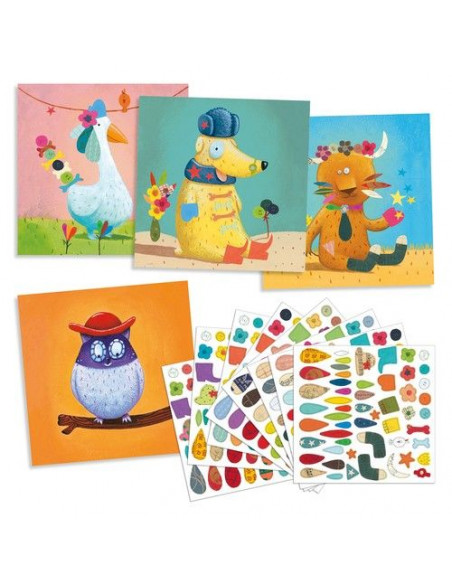 Stickers animaux sauvages - Loisirs créatifs pour enfant