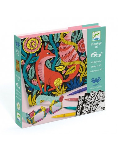 Coloriage 3D forêt fantastique - Djeco
