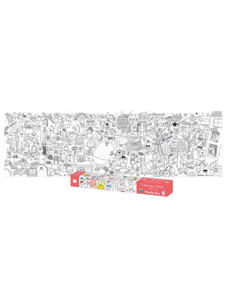 coloriage geant les schmouks moulin roty de tracteur