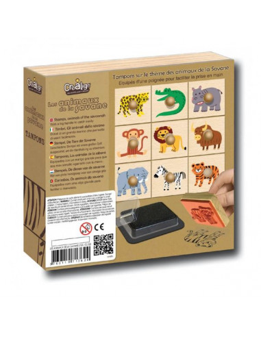 9 tampons en bois les animaux de la... 9 tampons en bois les animaux de la...