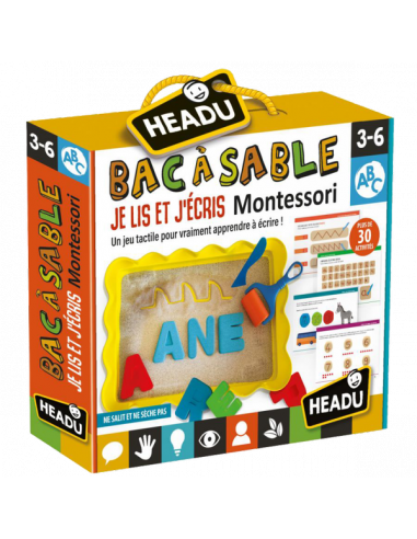 Bac à sable Je lis et j'écris Montessori - Headu