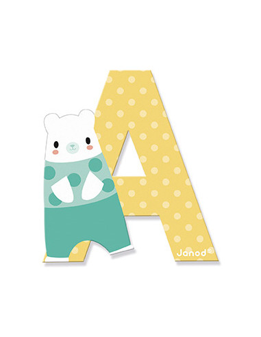 Lettre A en bois Pure - Janod Lettre A en bois Pure - Janod