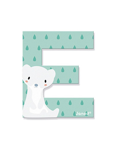 Lettre E en bois Pure - Janod Lettre E en bois Pure - Janod