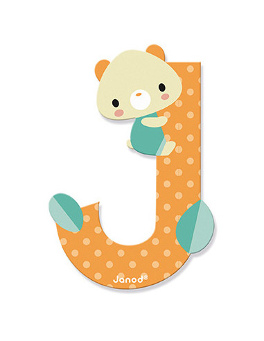 Lettre J en bois Pure - Janod Lettre J en bois Pure - Janod