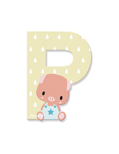 Lettre P en bois Pure - Janod Lettre P en bois Pure - Janod