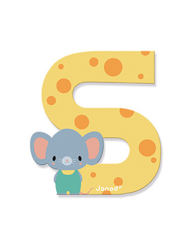 Lettre S en bois Pure - Janod Lettre S en bois Pure - Janod