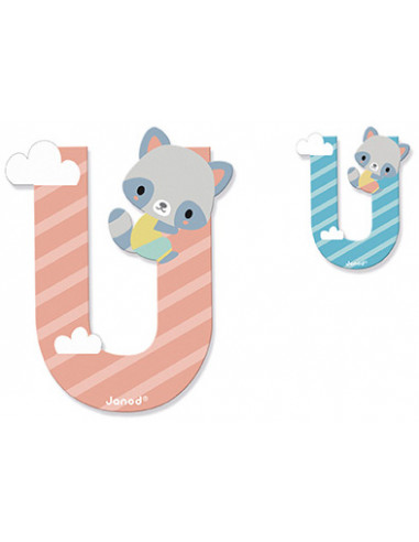 Lettre U en bois Pure - Janod Lettre U en bois Pure - Janod