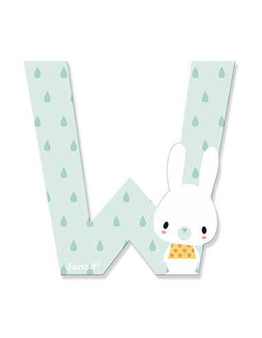 Lettre W en bois Pure - Janod Lettre W en bois Pure - Janod