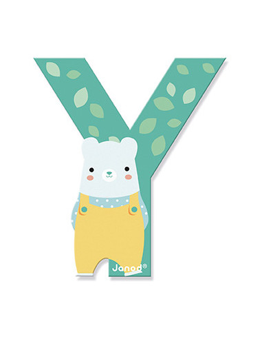 Lettre Y en bois Pure - Janod Lettre Y en bois Pure - Janod
