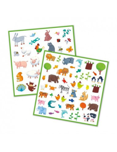 Stickers animaux - Djeco Stickers animaux - Djeco