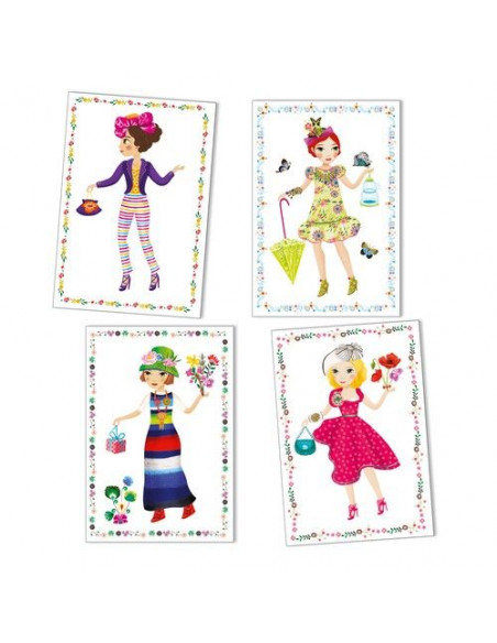 Stickers paper doll Trop mode Djeco