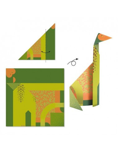 Origami facile dinosaures - Djeco Origami facile dinosaures - Djeco