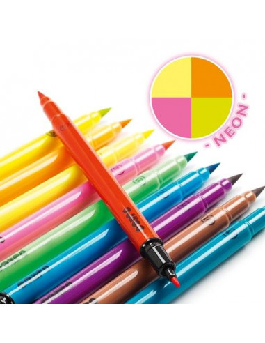 Feutres pinceaux pop - Djeco Feutres pinceaux pop - Djeco