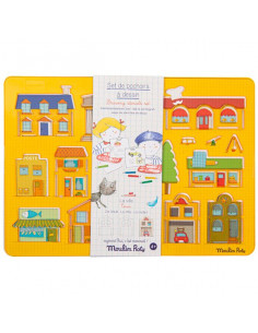 Pochoirs à dessin Ville...