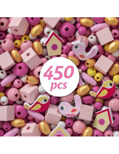 Perles en bois oiseaux - Djeco Perles en bois oiseaux - Djeco