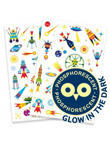 Tatouages phospho space oddity - Djeco Tatouages phospho space oddity - Djeco