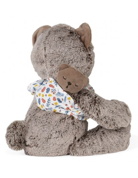 KALOO Linoo-Peluche Papa Ours Oscar et Son Bébé 35 cm-Dès la Naissance-K971002 K971002 Marron