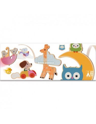 Mobile En Bois Bebes Animaux Decoration Djeco Lapouleapois Fr
