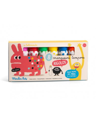 8 marqueurs tampons Les Schmouks -...